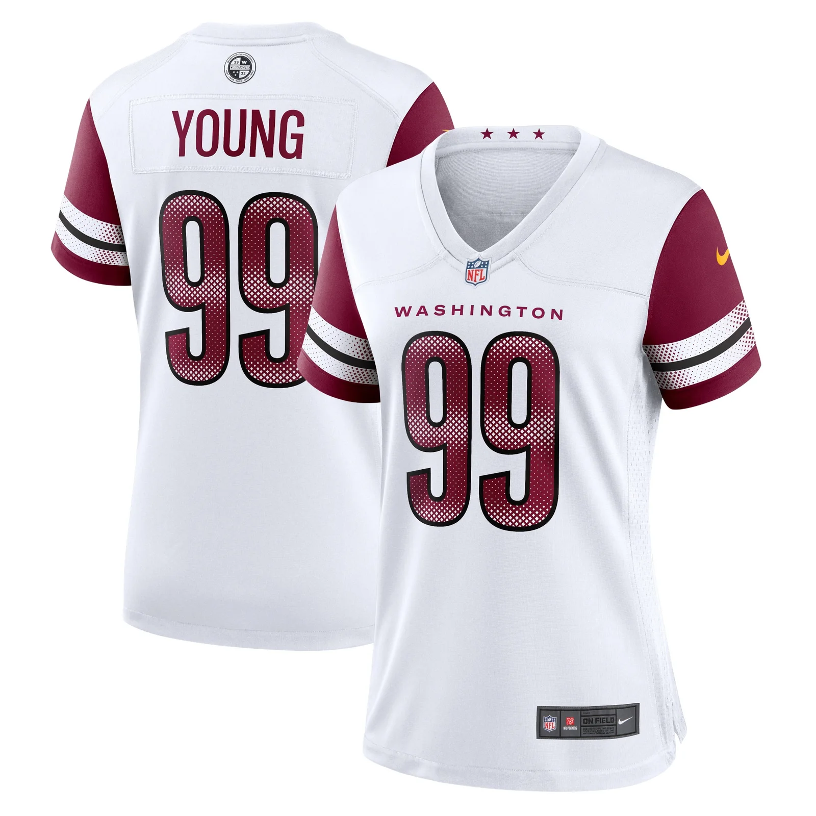 Chase Young Washington Commanders Woman's Game Jersey - White -