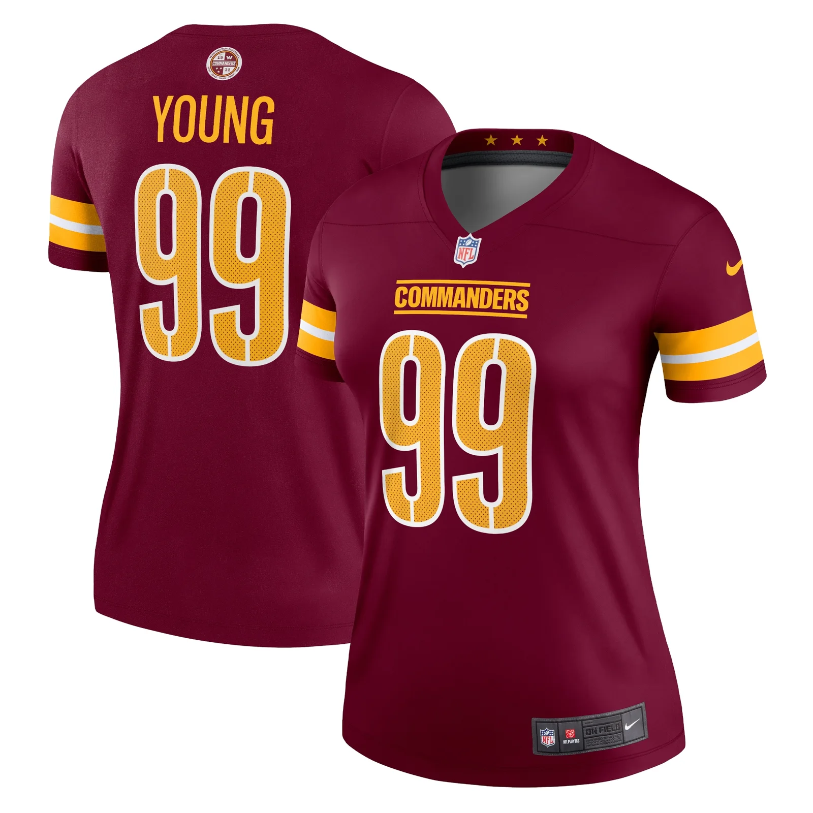 Chase Young Washington Commanders Woman's Legend Jersey - Burgundy -