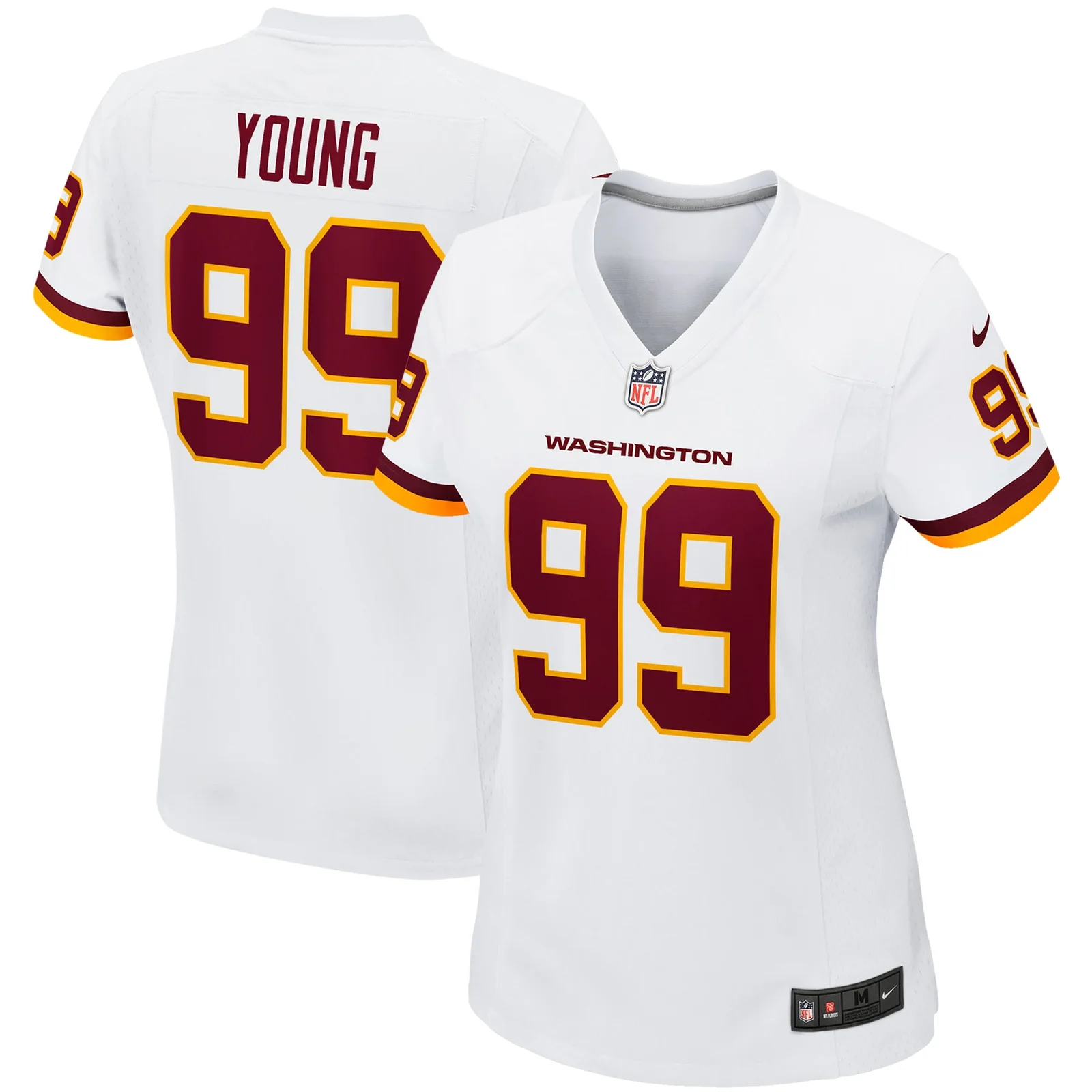 Chase Young Washington Football Team Woman's Game Player Jersey - White -