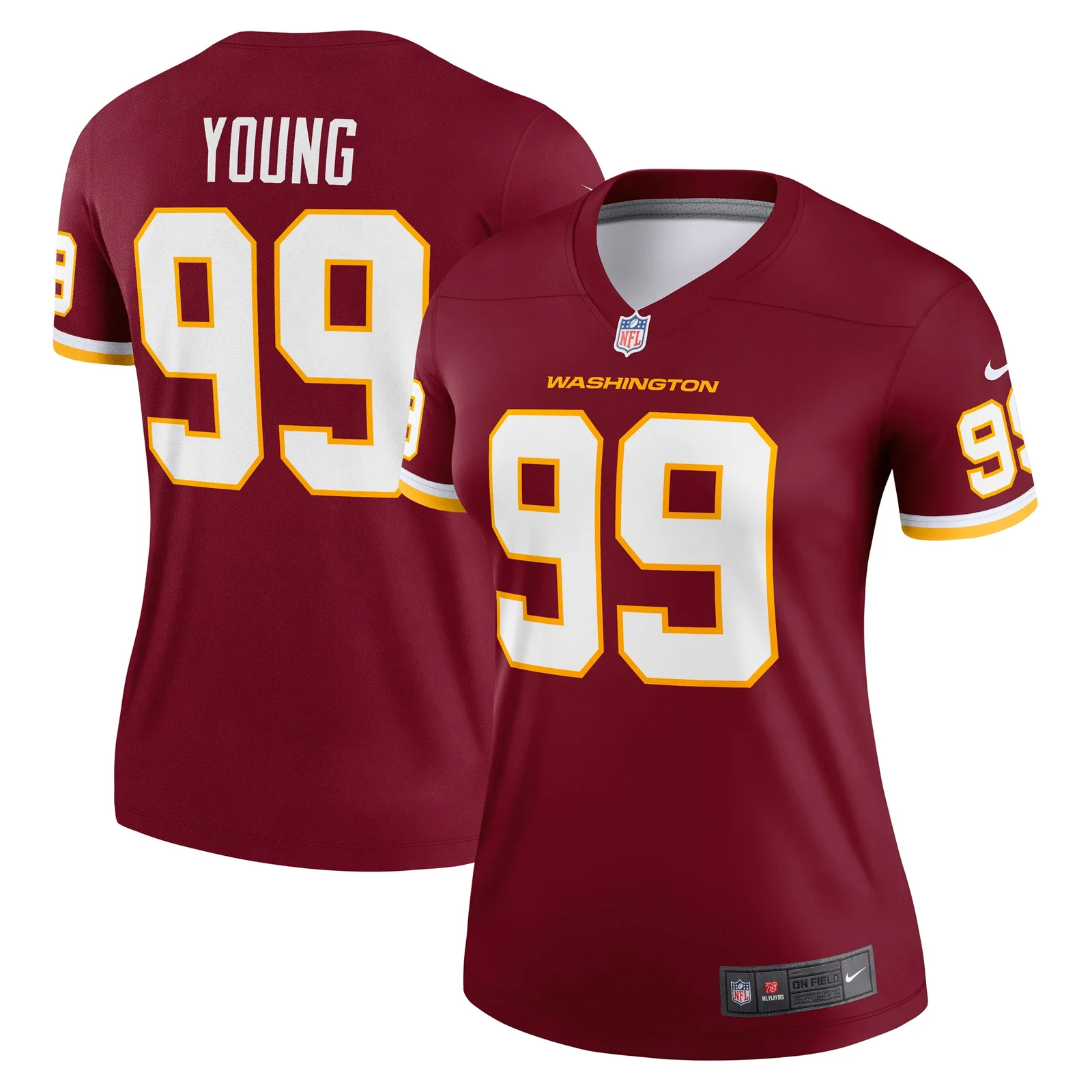Chase Young Washington Football Team Woman's Legend Jersey - Burgundy -
