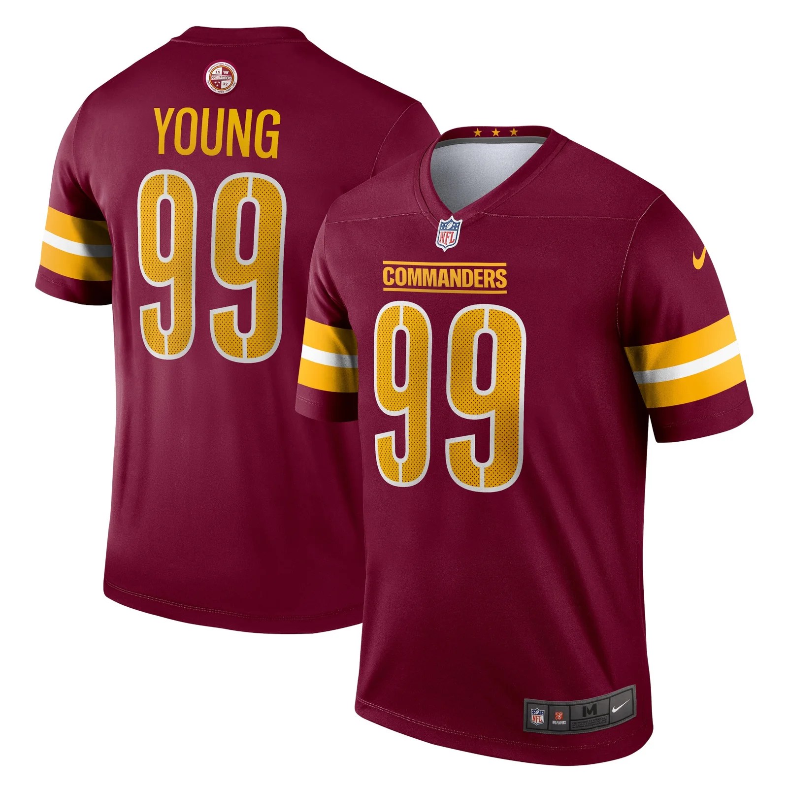 Men's Chase Young Washington Commanders Legend Jersey - Burgundy -