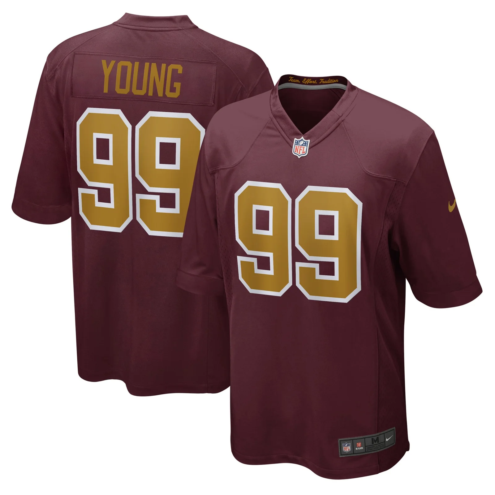 Men's Chase Young Washington Football Team Alternate Game Jersey - Burgundy -