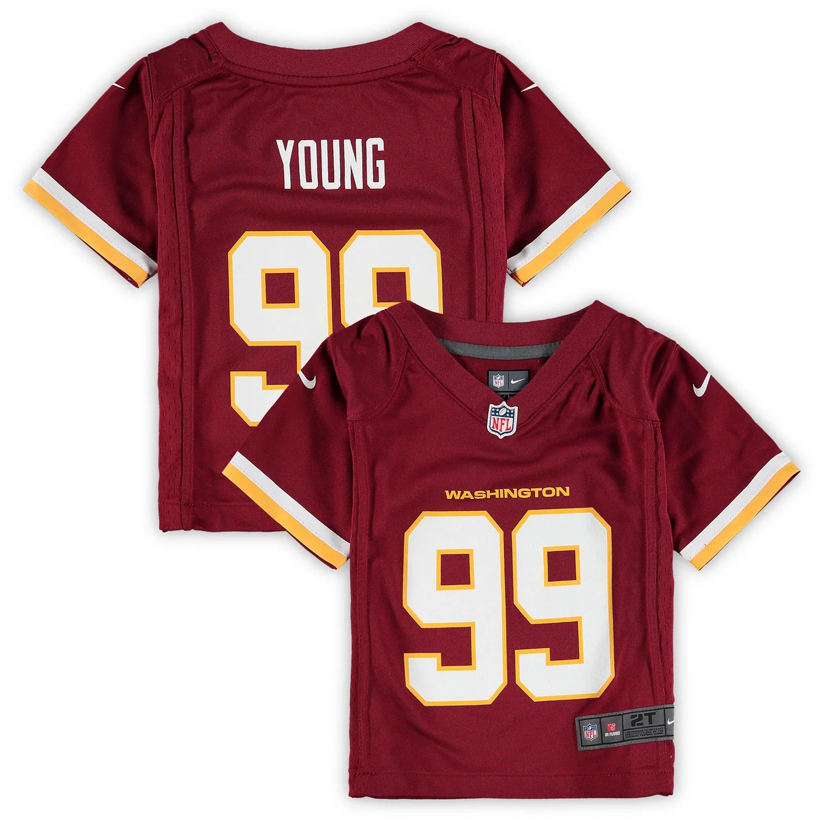 Men's Chase Young Washington Football Team Toddler Game Jersey - Burgundy -