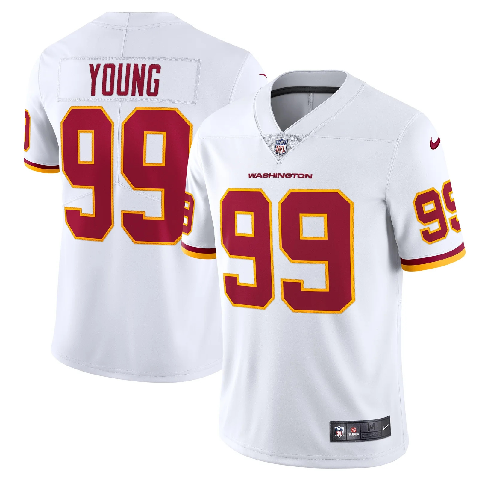 Men's Chase Young Washington Football Team Vapor Limited Jersey - White -