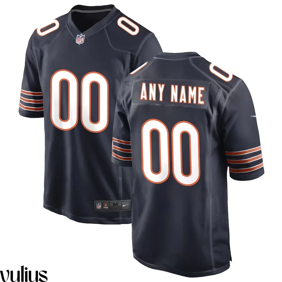 Custom Chicago Bears Jersey, Navy Men's, Home Game Custom Jersey -