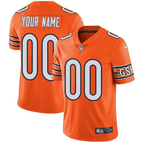 Men's Chicago Bears Customized Orange Team Color Vapor Untouchable Stitched Limited Jersey -