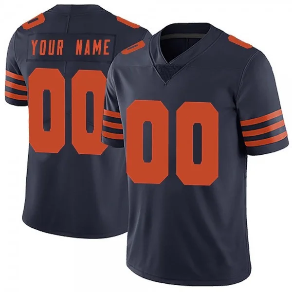 Men's Custom Chicago Bears Limited Navy Blue Alternate Vapor Untouchable Jersey -