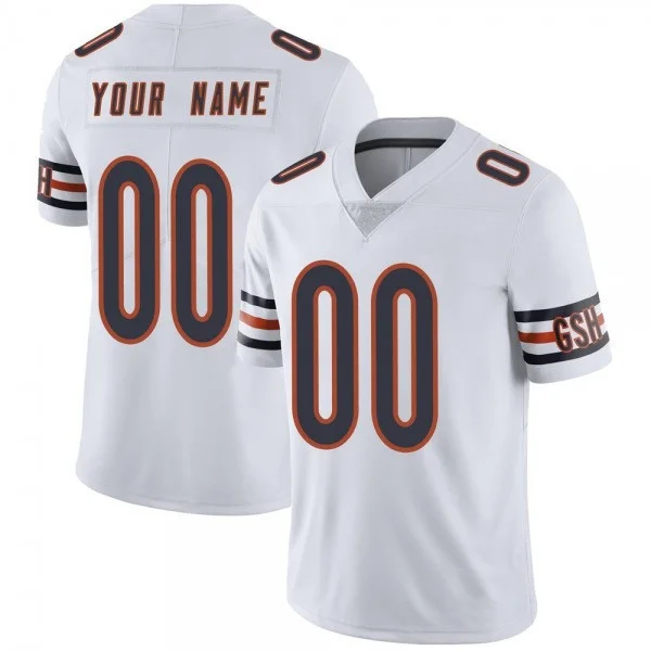 Men's Custom Chicago Bears Limited White Vapor Untouchable Jersey -