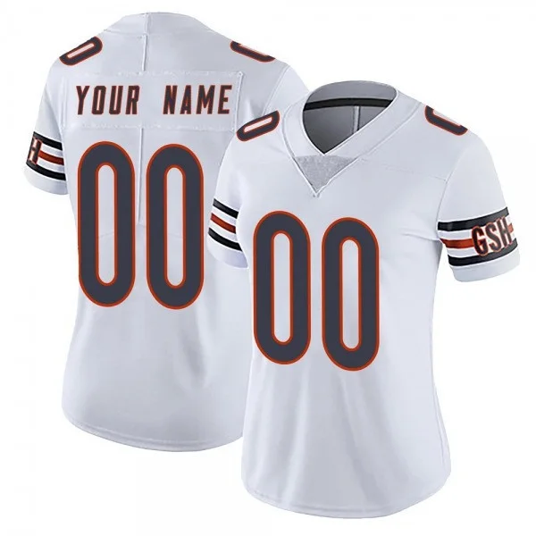 Woman's Custom Chicago Bears Limited White Vapor Untouchable Jersey -