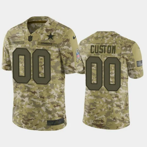 Youth's Custom Chicago Bears #00 2018 Salute to Service Limited Camo Jersey -