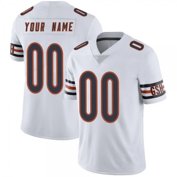 Youth's Custom Chicago Bears Limited White Vapor Untouchable Jersey -