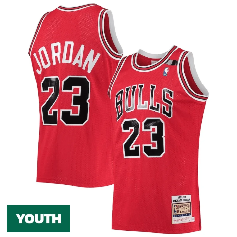 Youth's Michael Jordan Chicago Bulls Hardwood Classics 1991 Jersey - Red -