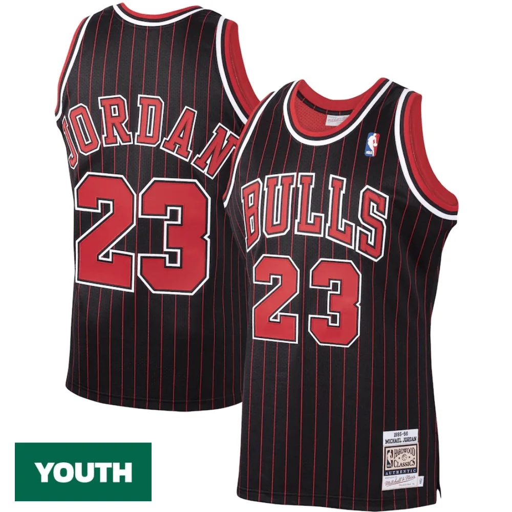 Youth's Michael Jordan Chicago Bulls Hardwood Classics 1995-96 Jersey - Black -