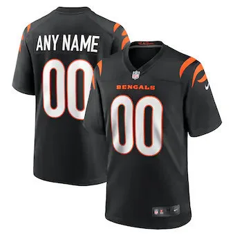 Custom Bengals Jersey for Men Black Cincinnati Bengals Game Custom Jersey -