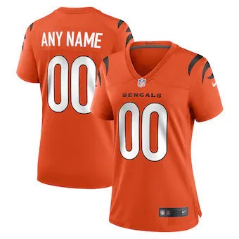 Custom Bengals Jersey for Woman Orange Cincinnati Bengals Alternate Game Custom Jersey -