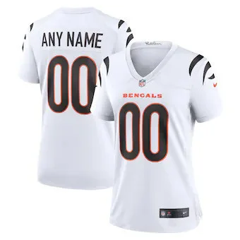 Custom Bengals Jersey for Woman White Cincinnati Bengals Game Custom Jersey -