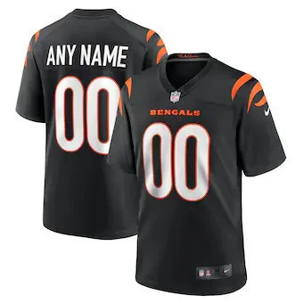 Custom Bengals Jersey for Youth Black Cincinnati Bengals Game Custom Jersey -