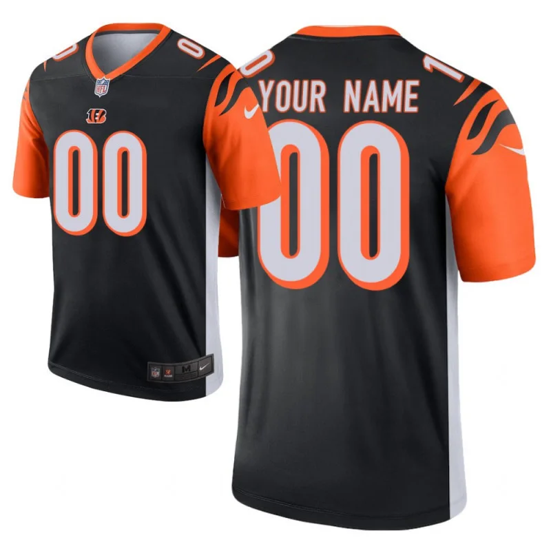 Custom Bengals Jersey for Youth Cincinnati Bengals #00 Custom Black 2020 Draft Legend Jersey -