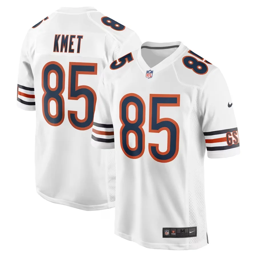 Cole Kmet Jersey, White Men's, Game Player Jersey -