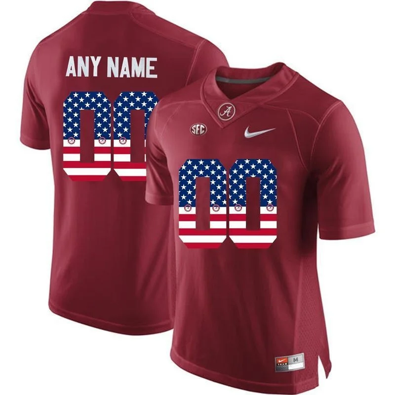 Custom Alabama Jersey for Men Alabama Crimson Tide Crimson Custom College Football Limited Jersey -