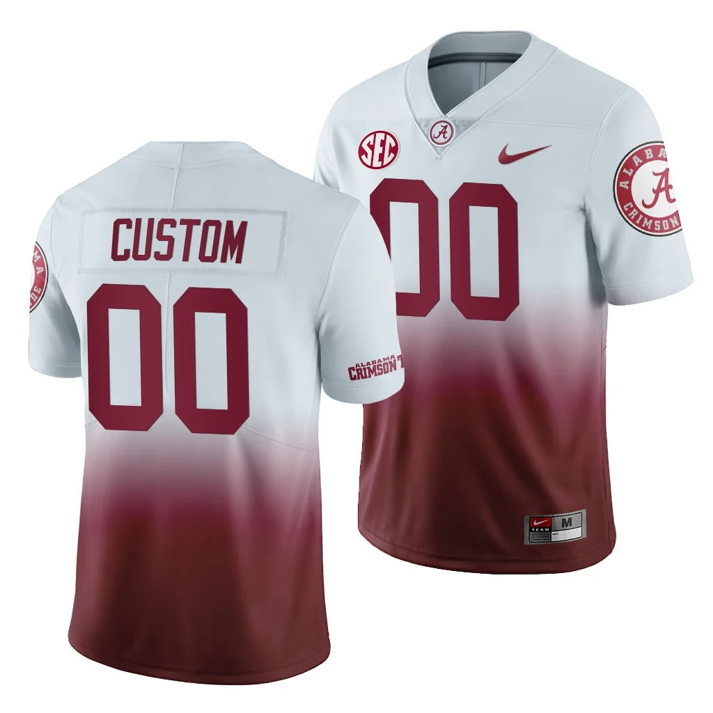 Custom Alabama Jersey for Men Alabama Crimson Tide Custom Gradient 2019 Color Crash Jersey -