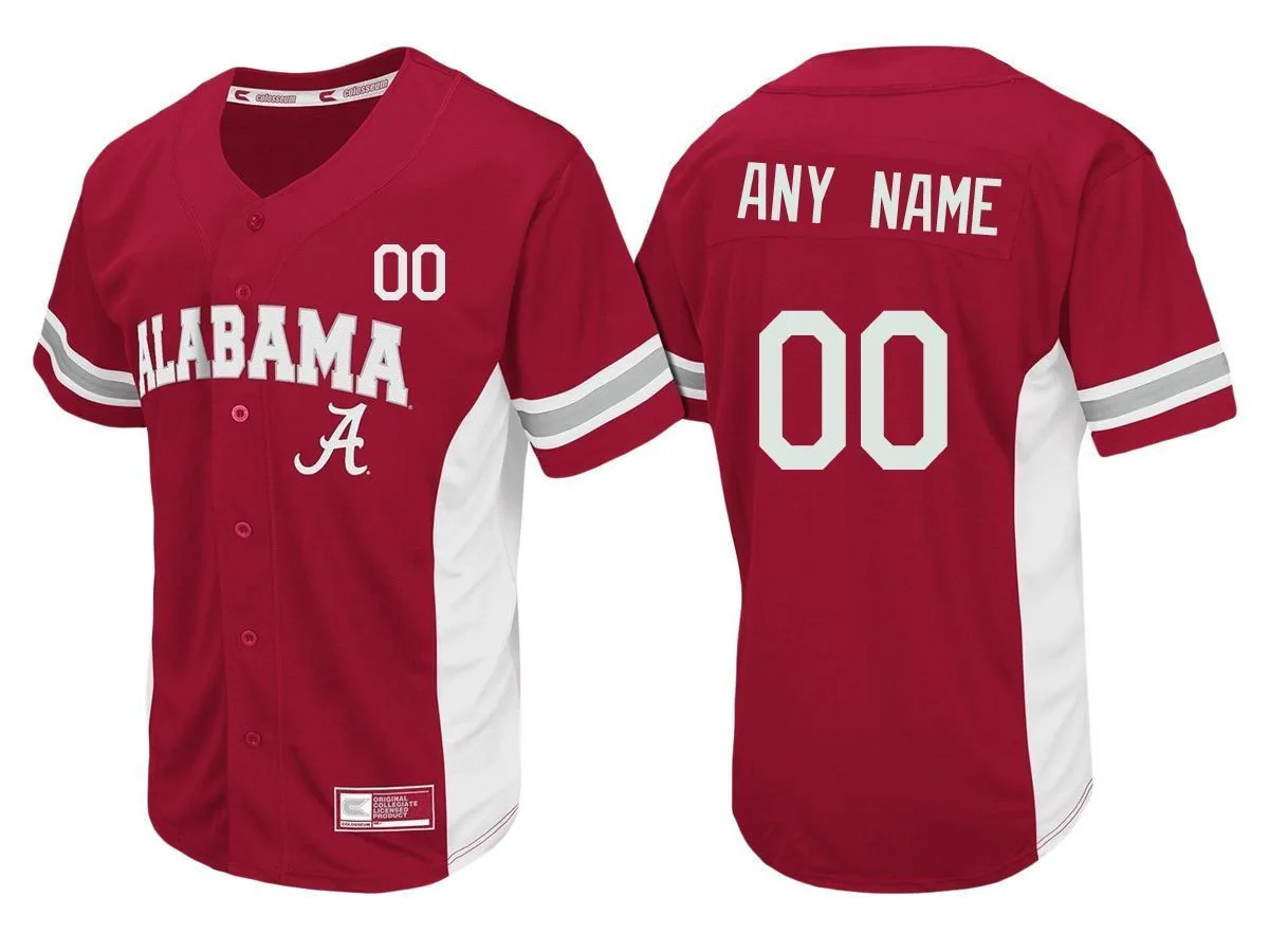 Custom Alabama Jersey for Youth Alabama Crimson Tide Crimson Custom Baseball Jersey , Baseball Uniform -
