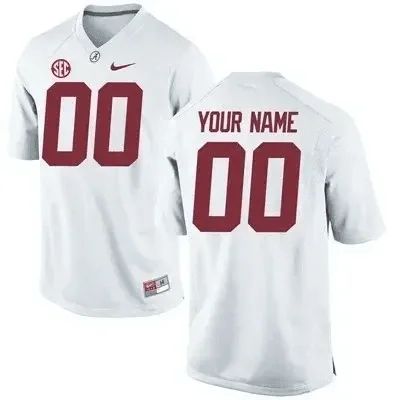 Custom Alabama Jersey for Youth Alabama Crimson Tide Custom Name Number White Football Jersey Jersey , NCAA jerseys -