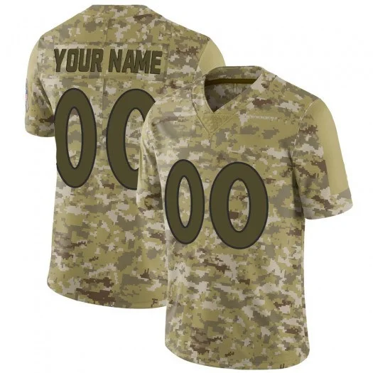 Men's Custom Denver Broncos Limited Camo 2018 Salute to Service Jersey -