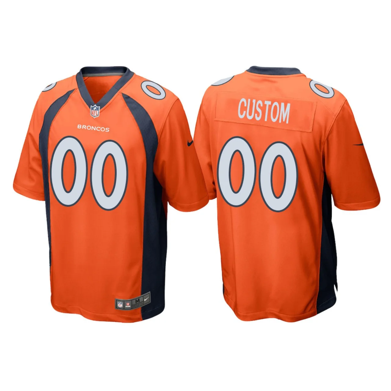 Men's Custom Denver Broncos Orange Game Jersey -