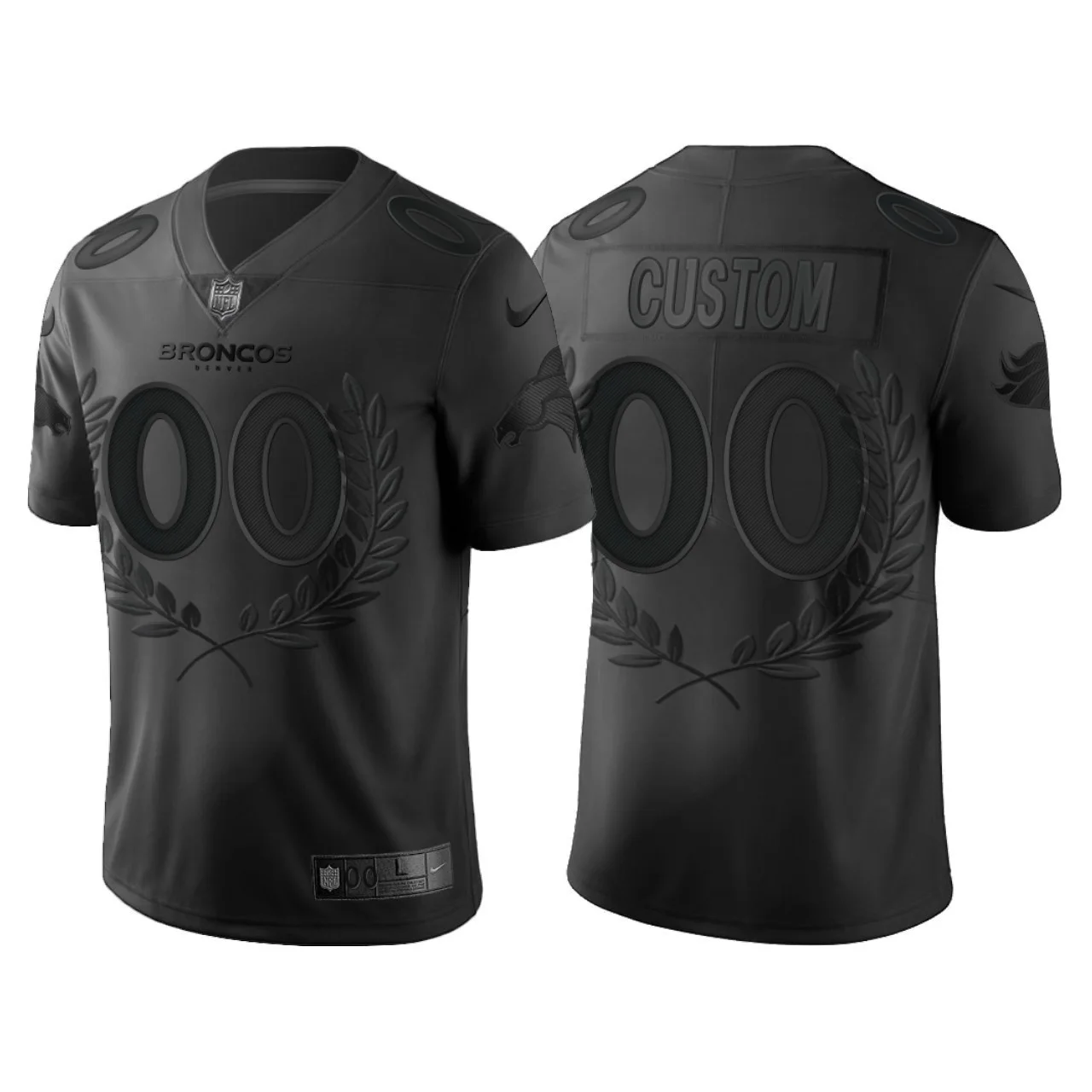 Men's Denver Broncos Custom Black MVP Limited Jersey -