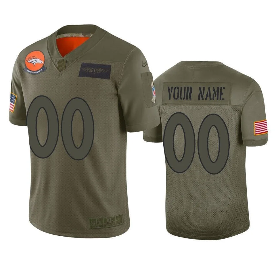 Men's Denver Broncos Custom Camo 2019 Salute to Service Limited Jersey -