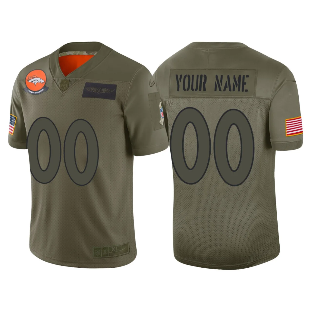 Youth's Custom Denver Broncos 2019 Salute to Service Camo Jersey - Limited -