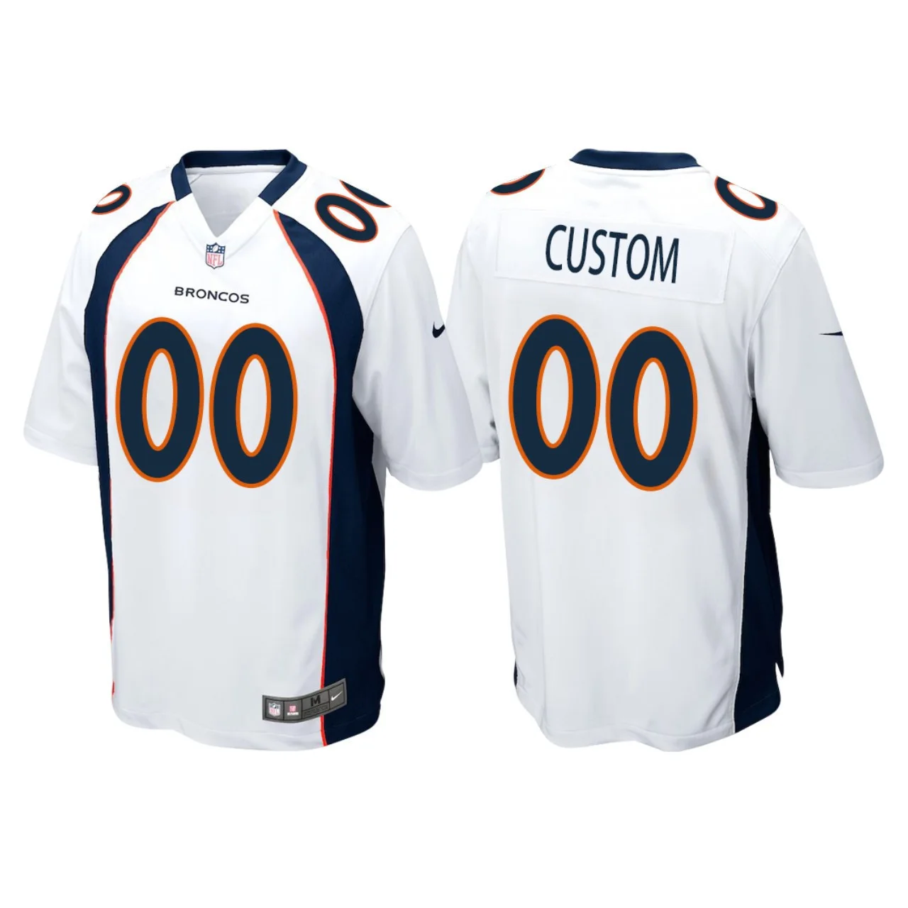 Youth's Custom Denver Broncos White Game Jersey -