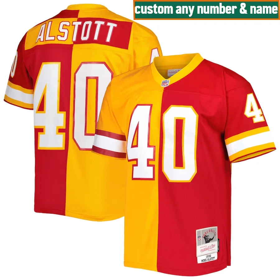 Custom Bucs Jersey, Orange/Red Men's, 1996 Split Legacy  Jersey
