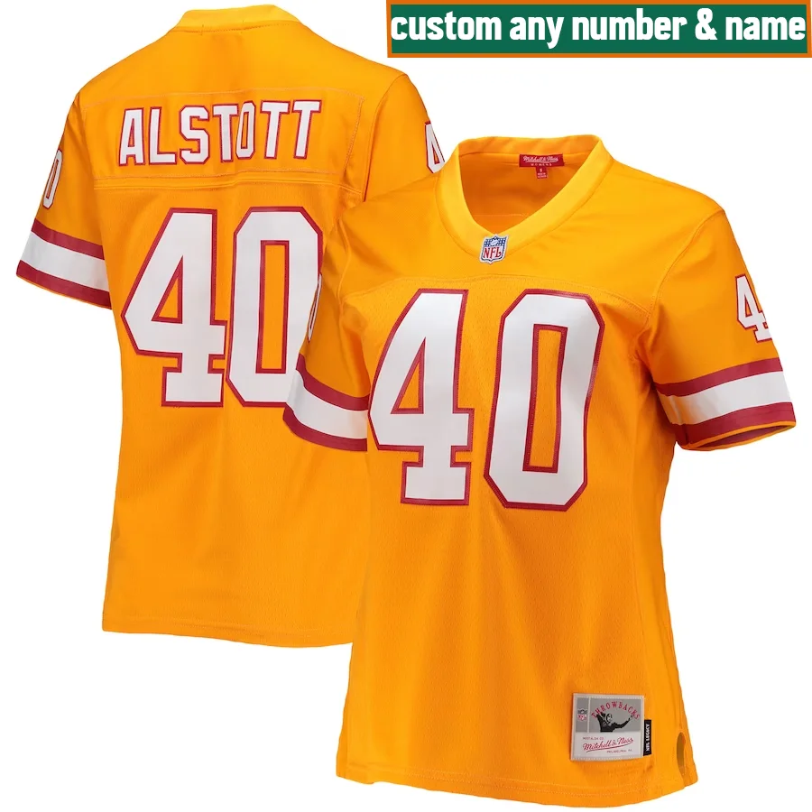 Custom Bucs Jersey, Orange Woman's, Legacy  Player Jersey
