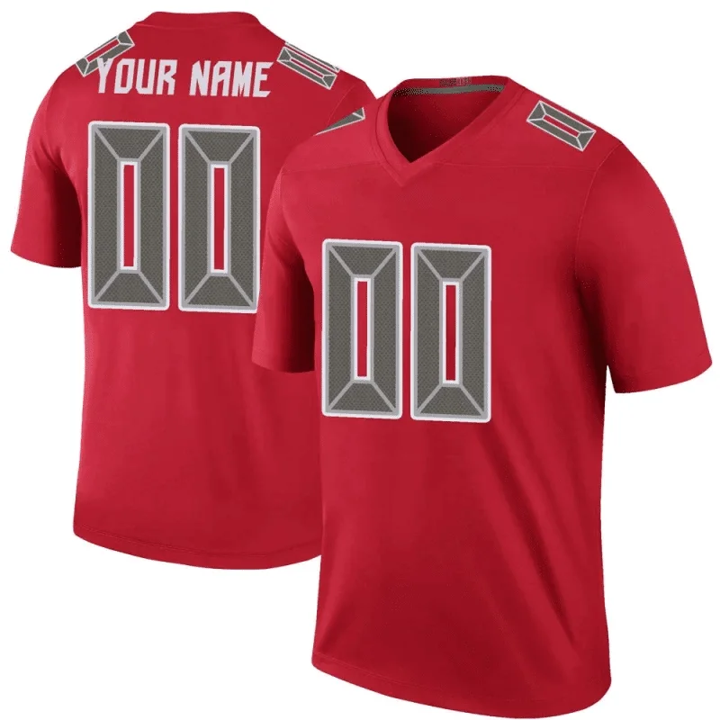 Men's Custom Tampa Bay Buccaneers Color Rush Jersey - Legend Red -