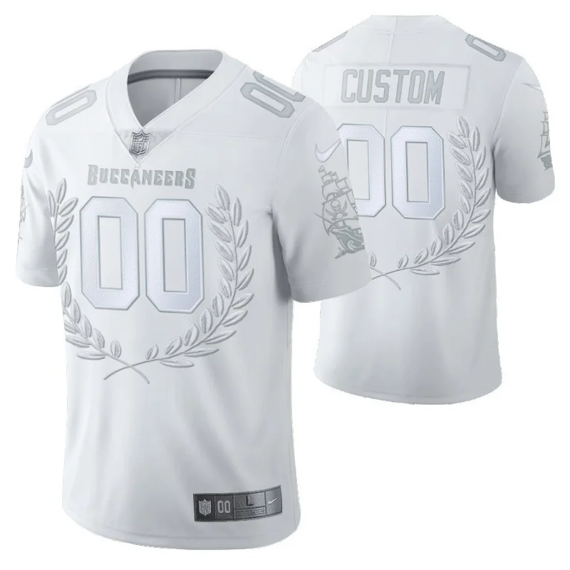 Men's Tampa Bay Buccaneers 00 #Custom limited edition White collection Jersey -