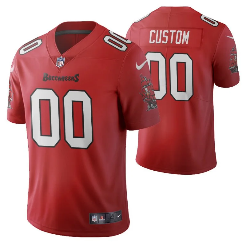 Men's Tampa Bay Buccaneers #00 Custom Vapor Limited Red Jersey -