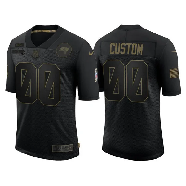 Men's Tampa Bay Buccaneers ACTIVE PLAYER Custom 2020 Black Salute To Service Limited Stitched Jersey -