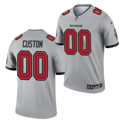 Men's Tampa Bay Buccaneers ACTIVE PLAYER Custom Gray 2021 Inverted Legend Stitched Jersey -