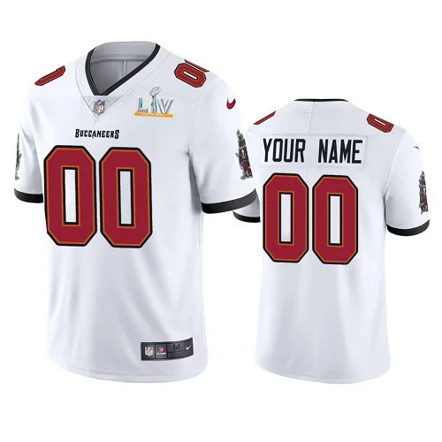 Men's Tampa Bay Buccaneers ACTIVE PLAYER Custom White 2021 Super Bowl LV Limited Stitched Jersey -