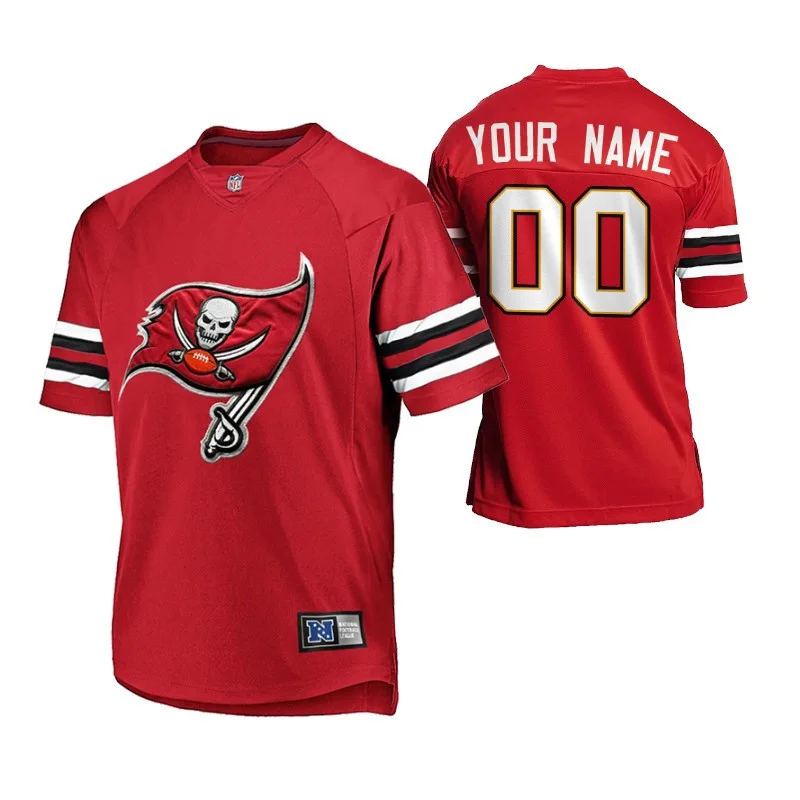 Men's Tampa Bay Buccaneers Custom #00 Majestic  Red Jersey