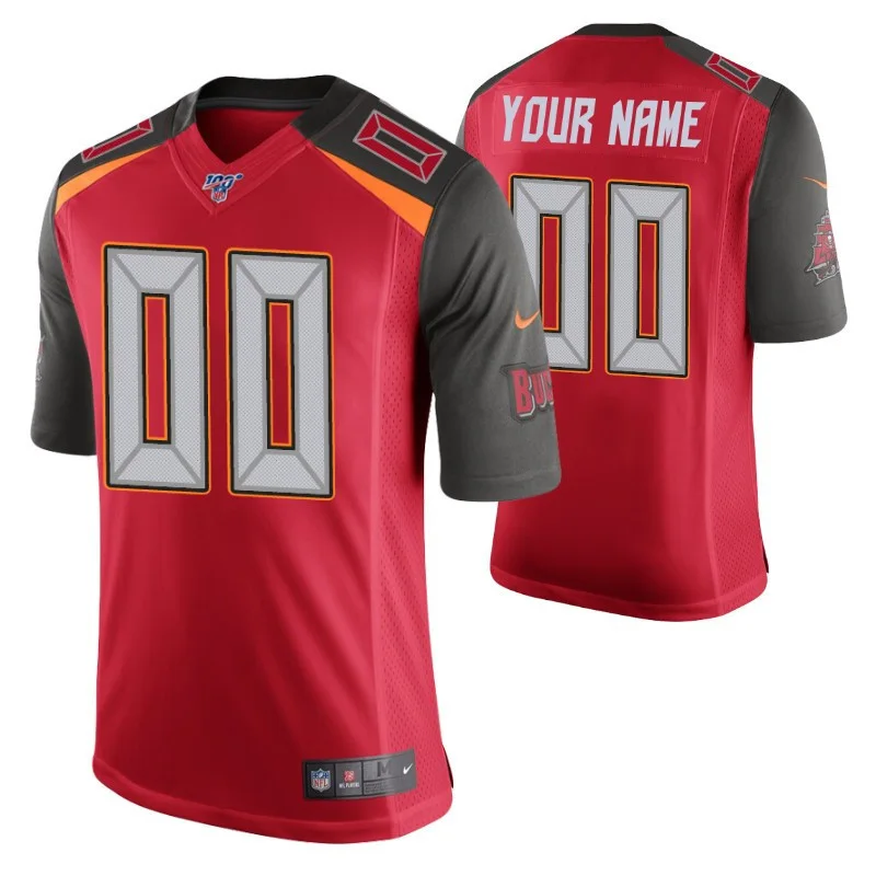 Men's Tampa Bay Buccaneers Custom Red 100 Vapor Limited Jersey -