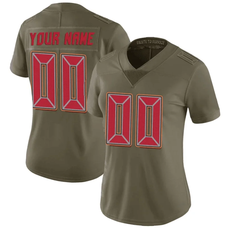 Woman's Custom Tampa Bay Buccaneers 2017 Salute to Service Jersey - Limited Green -