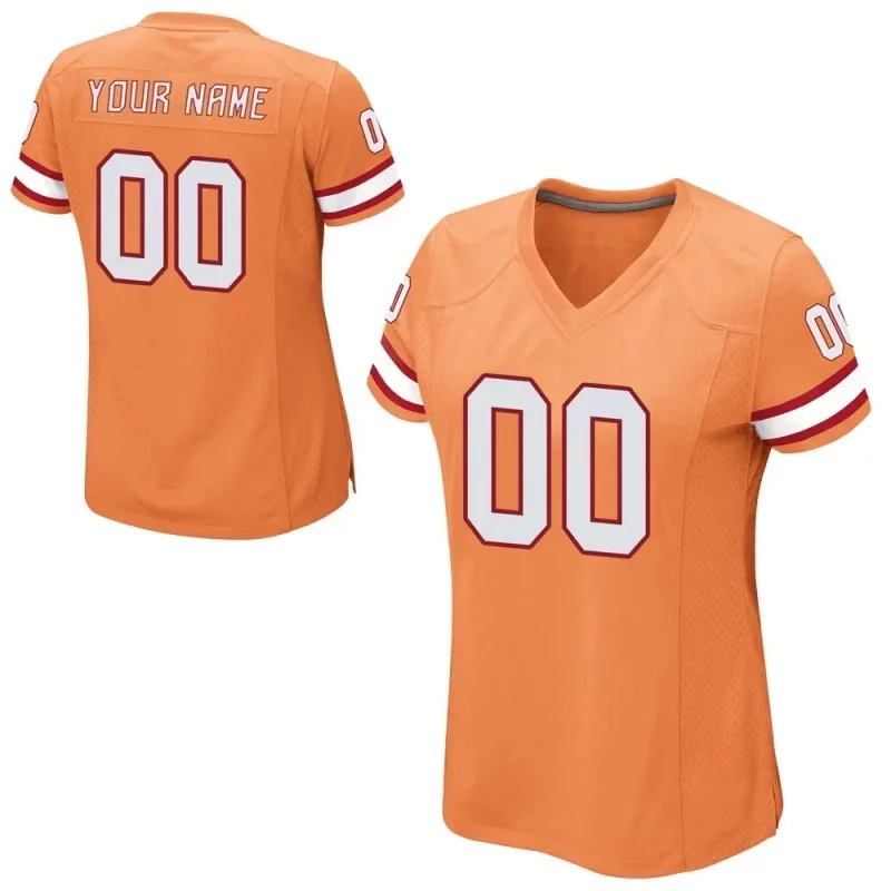 Woman's Custom Tampa Bay Buccaneers Alternate Jersey - Game Orange -