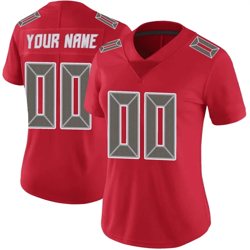 Woman's Custom Tampa Bay Buccaneers Color Rush Jersey - Limited Red -