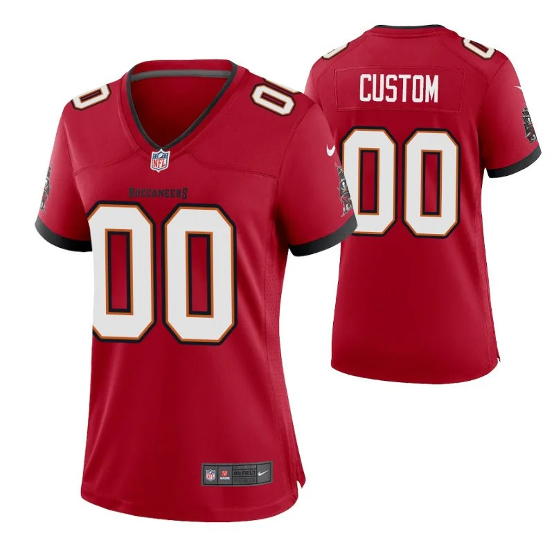 Woman's Custom Tampa Bay Buccaneers Red Game Jersey -