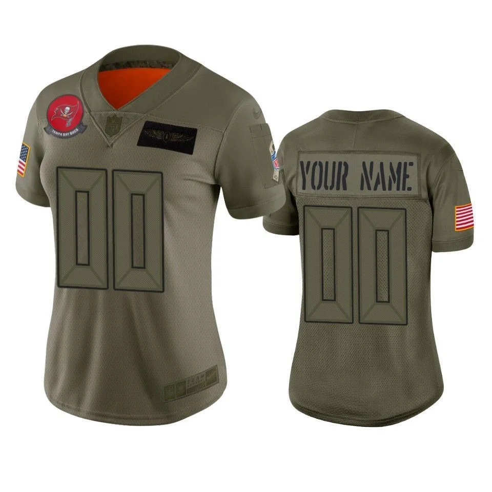 Woman's Tampa Bay Buccaneers Custom Camo 2019 Salute to Service Limited Jersey -