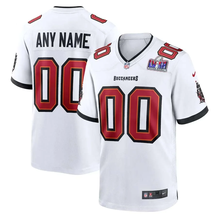 Youth Custom Tampa Bay Buccaneers Super Bowl LVIII White Custom Away Game Jersey –