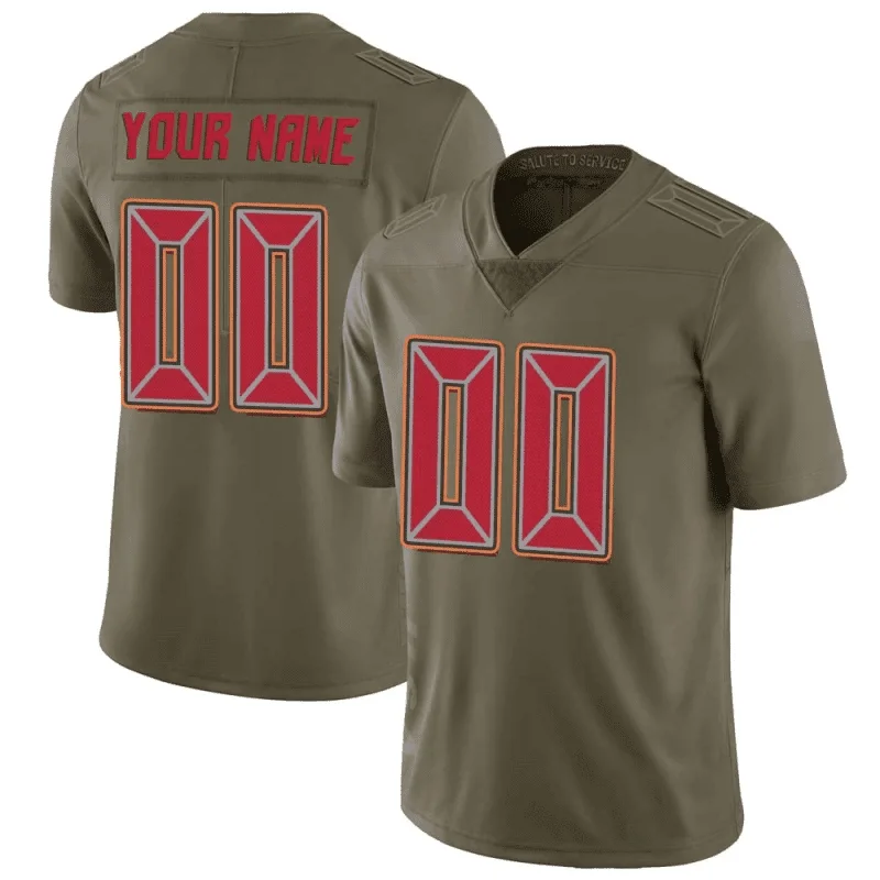 Youth's Custom Tampa Bay Buccaneers 2017 Salute to Service Jersey - Limited Green -